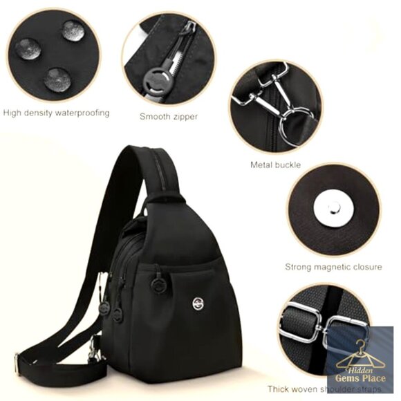 Waterproof Convertible Backpack, Multi-Compartment Oxford  display picture 1